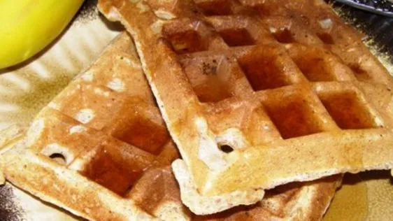 Banana-Wheat Waffles