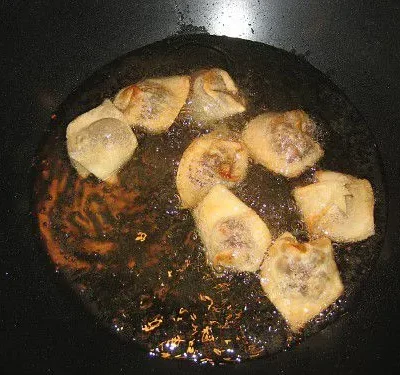Banana Wontons With Coconut Cream Sauce