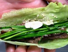 Bangja Gui Korean Bbq Beef In A Lettuce Wrap