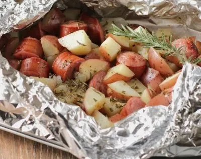 Barbecue Grilled Kielbasa Dinner Packets