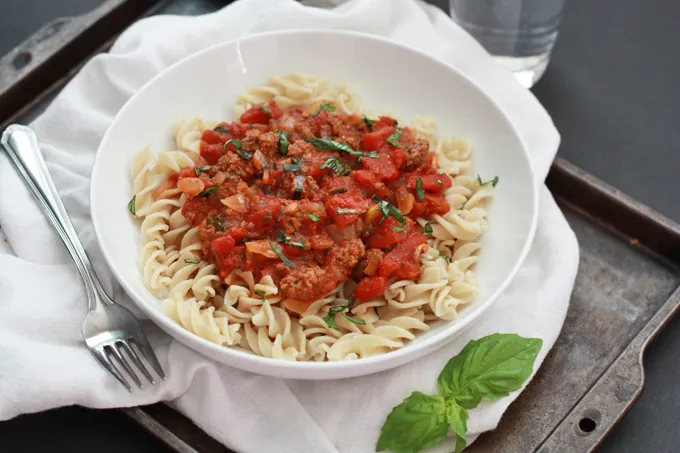 Beef And Mushroom Ragu With Spaghetti Squash