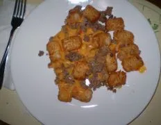 Beef And Onion Tater Tot Casserole