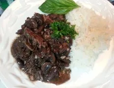 Beef Medallions And Mushrooms In Red Wine Sauce