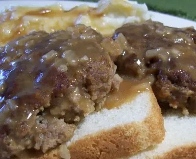 Beef Patties In Onion Gravy