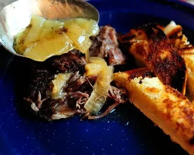 Beer Braised Brisket With Onions