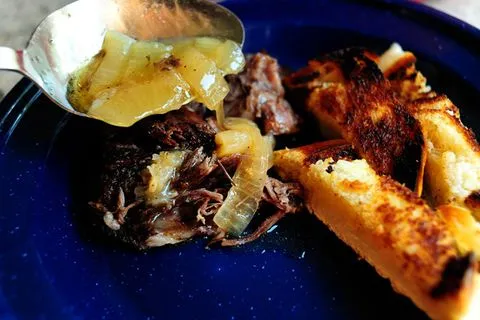 Beer Braised Brisket With Onions