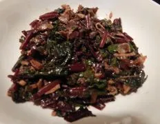 Beet Greens With Bacon And Onion