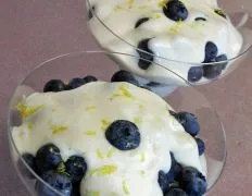 Blueberrries With Lemon Cream