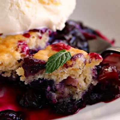 Blueberry And Nectarine Cobbler