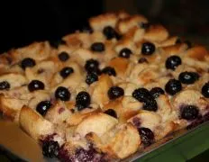 Blueberry Bagel Bread Pudding