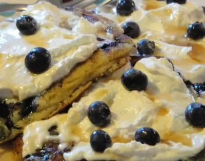 Blueberry Cheesecake Flapjacks