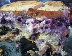 Blueberry Cream Cheese Stuffed Baked French