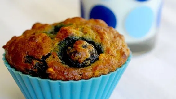 Blueberry Oatmeal Muffins With Walnuts