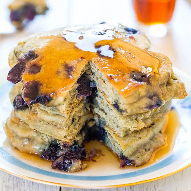 Blueberry Pancakes, Milk Free, Egg Free