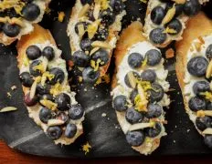 Blueberry Toasts With Lemon Ricotta