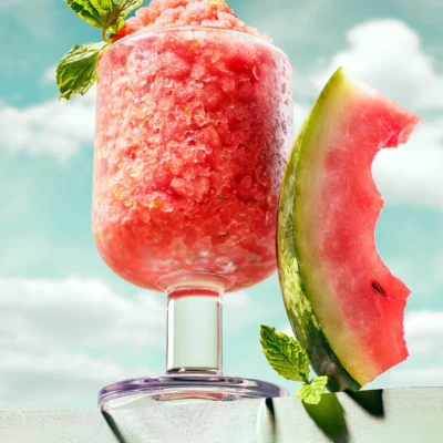 Boozy Watermelon Lime Granita