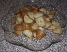I just melt butter and garlic salt together while the potatoes are boiling.  When the potatoes are done
