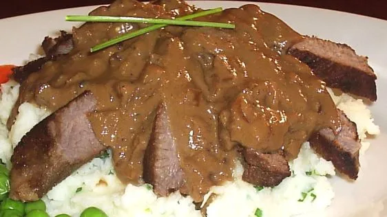 Bourbon, Brown Sugar Flank Steak W/ Garlic