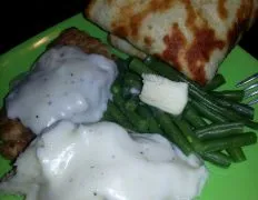 Breaded Fried Cube Steak And Milk Gravy