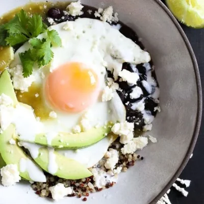 Breakfast Burrito Bowl With Spiced Butternut Squash