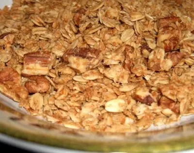 This granola came out wonderful! Mine baked for exactly 1 hour and came out nice and clumpy and full of flavor. Thanks so much for posting!This granola came out wonderful! Mine baked for exactly 1 hour and came out nice and clumpy and full of flavor. Thanks so much for posting!