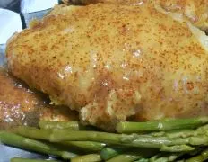 Brie Topped Dijon Chicken Breasts
