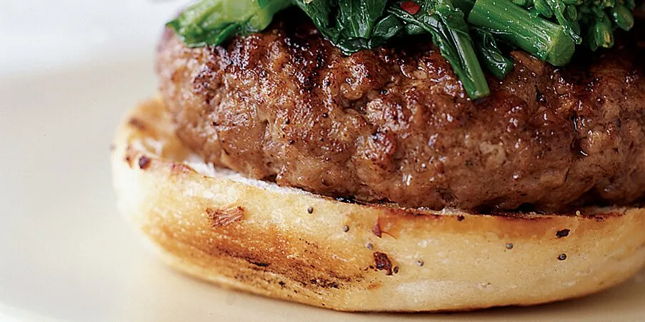 Broccoli Rabe Turkey Burgers