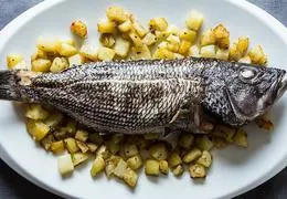 Broiled Bass With Ginger Scallion Oil &Amp; Stir Fried