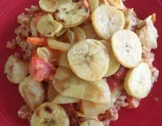 Brown Rice With Fried Bananas From Angola