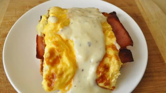Brunch Eggs With Herbed Cheese Sauce