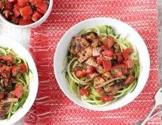 Bruschetta Grilled Chicken Zoodle Bowl