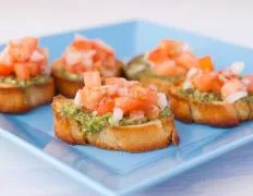 Bruschetta With Pesto, Tomatoes And Thingies