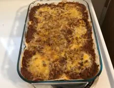 This recipe is so wonderful I had to share with everyone! Spicy and delicious - it's like a Mexican Lasagna! Makes a lot of servings and would be great for those Cinco de Mayo parties! From allrecipes.com and Kathi McClaren.This recipe is so wonderful I had to share with everyone! Spicy and delicious - it's like a Mexican Lasagna! Makes a lot of servings and would be great for those Cinco de Mayo parties! From allrecipes.com and Kathi McClaren.