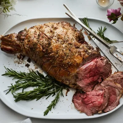 Butterflied Lamb With Garlic Butter