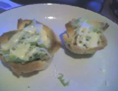 Caesar Salad In Crouton Cups