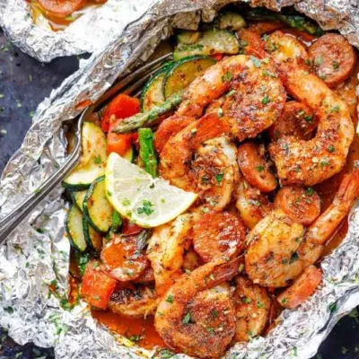 Cajun Shrimp In Foil