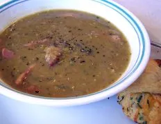 Canadian Bacon Split Pea & Lentil Soup Crock Pot