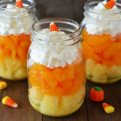 Candy Corn Fruit Parfaits