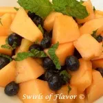 Cantaloupe And Blueberries With Fresh
