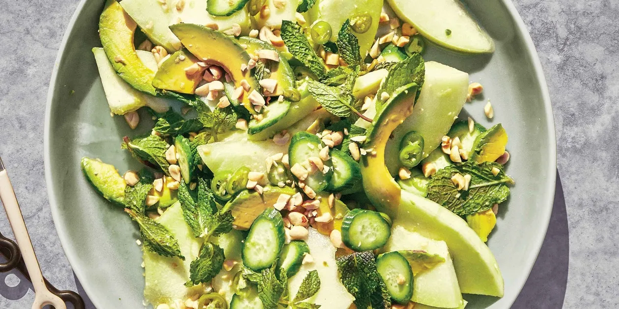 Cantaloupe With Honey Ginger Dressing