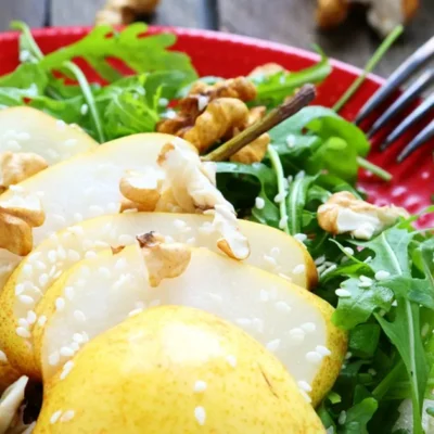 Caramelized Pear And Toasted Almond Salad