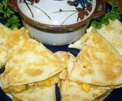 Caribbean Chicken Quesadillas