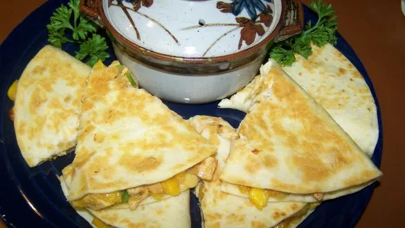 Caribbean Chicken Quesadillas