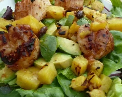 Caribbean Grilled Scallop Salad