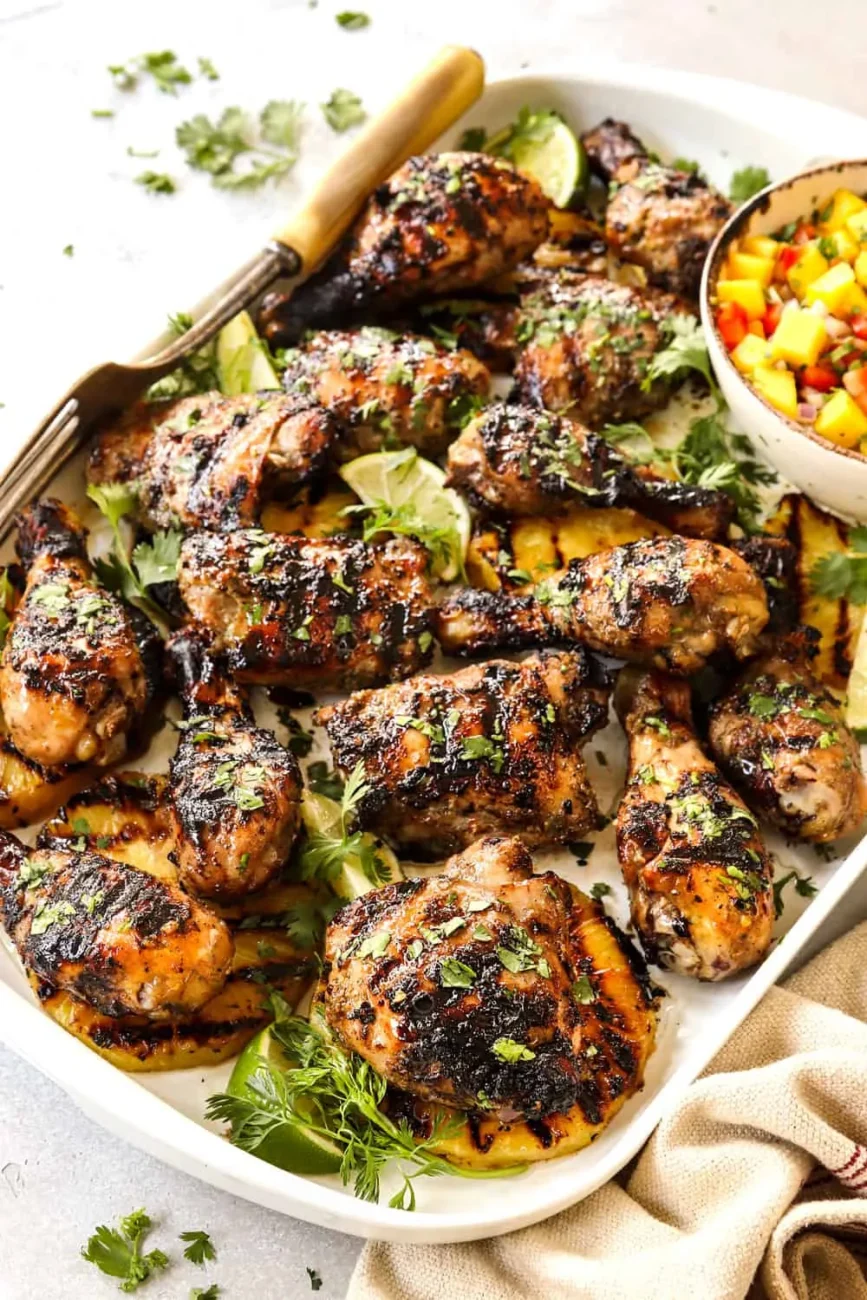 Caribbean Jerk Chicken With Fresh Fruit Salsa