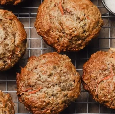 Carrot Muffins With Raisins And Dried Pineapple