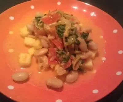 Catalan Sauteed Polenta And Butter Beans