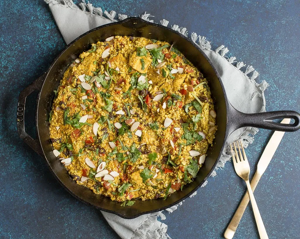 Cauliflower Rice Chicken Biryani