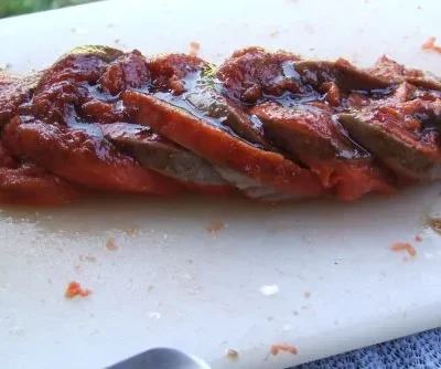 Cedar Plank Braided Salmon With Apple Butter