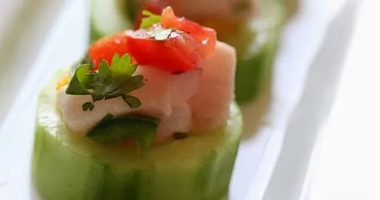 Ceviche Cucumber Cups